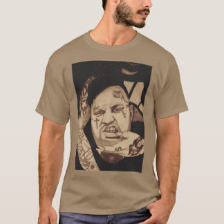 Jelly Roll handgezeichnetes Porträt retro T-Shirt