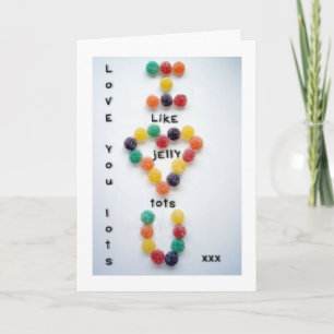 JELLY TOTS LIEBE SIE LOCKEN GREETCARD NOTE CARD KARTE