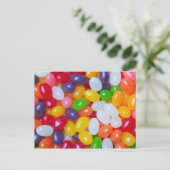 Jellybeans Background - Osterjelly-Bohnen Feiertagspostkarte (Stehend Vorderseite)