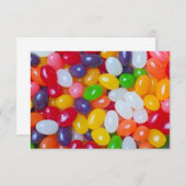 Jellybeans Hintergrund - Ostern-Geleebohnen Einladung (Vorne/Hinten)