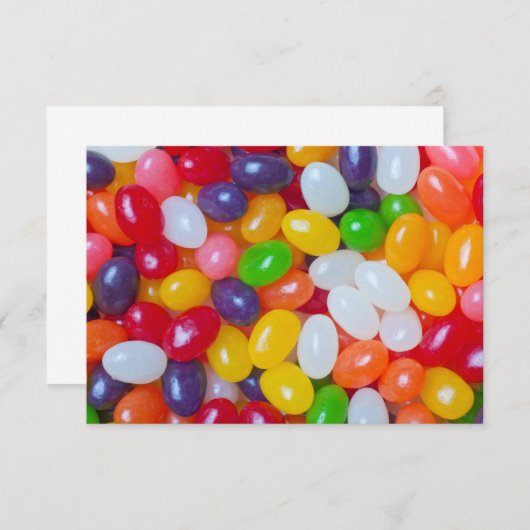 Jellybeans Hintergrund - Ostern-Geleebohnen Einladung (Vorne/Hinten)