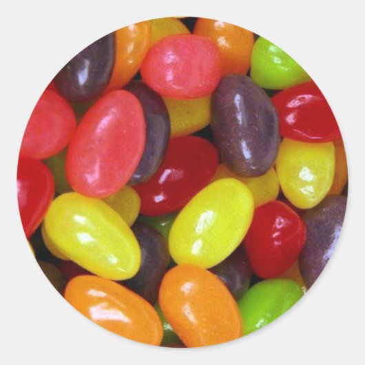 Jellybeans süße Botschaft Runder Aufkleber (Vorderseite)