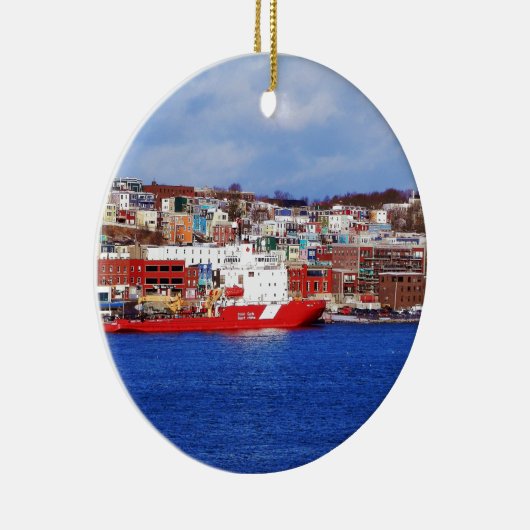 Jellybohnenhäuser in St. John's Keramik Ornament (Rechts)