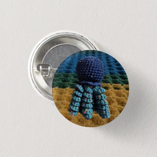 Jellyfish Amigurumi Design Button (Vorne & Hinten)