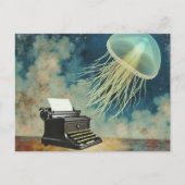 Jellyfish and a Typewriter Postkarte (Vorderseite)