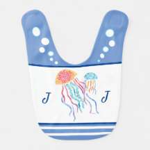 Jellyfish Baby Bib - anpassbar