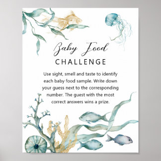 Jellyfish Baby Food Challenge Zeichen Poster