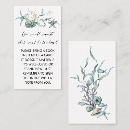 Jellyfish Babydusche Buchungsanfrage Begleitkarte (Vorne/Hinten)