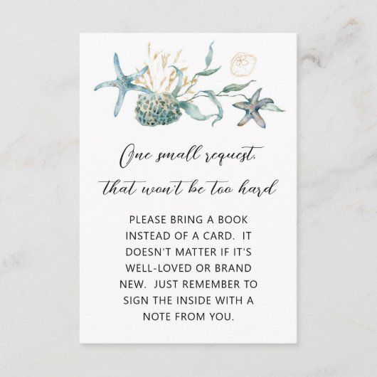 Jellyfish Babydusche Buchungsanfrage Begleitkarte (Vorderseite)