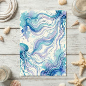 Jellyfish Blue Ocean Under The Sea Birthday Party Einladung