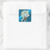 Jellyfish Boy Anime Coffee Art Quadratischer Aufkleber (Tasche)