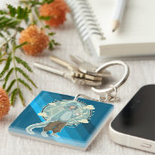 Jellyfish Boy Anime Coffee Art Schlüsselanhänger (Vorderseite rechts)