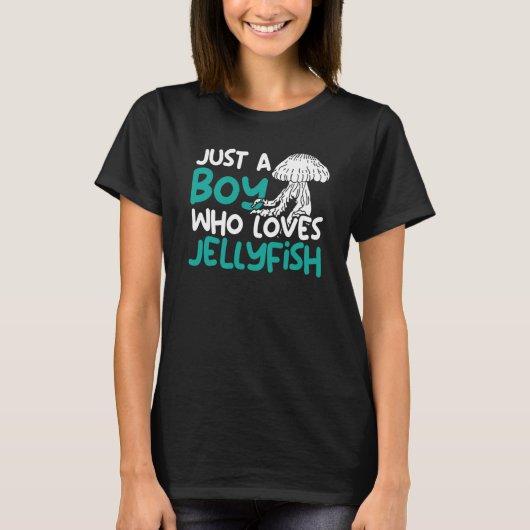 Jellyfish Boy Jelly Fish Aquarium Marine Biology J T-Shirt (Vorderseite)