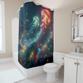 "Jellyfish Christmas Lights Wonderland" Duschvorhang (Beispiel)