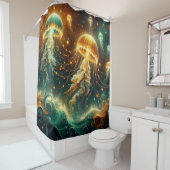 "Jellyfish Christmas Lights Wonderland" Duschvorhang (Beispiel)