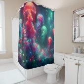 "Jellyfish Christmas Tree Wonderland" Duschvorhang (Beispiel)