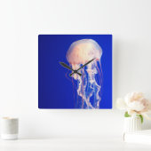 Jellyfish Clock Quadratische Wanduhr (Zuhause)