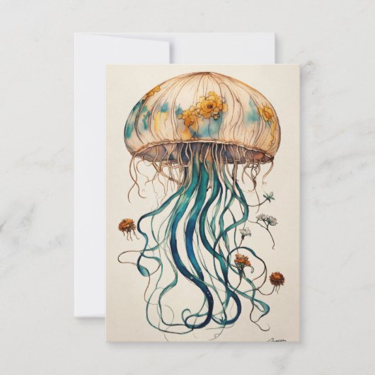 "Jellyfish Cove Notebook: Sale Event" Dankeskarte (Vorderseite)