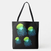 Jellyfish - Designer Jellies Neon Green Jelly Fish Tasche (Vorderseite)