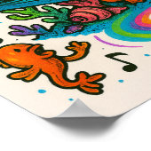 Jellyfish DJ Underwater Party Poster (Ecke)