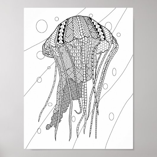 Jellyfish Erwachsenenfarbposter Poster (Vorne)