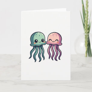 Jellyfish Freunde Glückskarte Karte