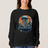 Jellyfish In Space Jellyfish Graphic Print Art Sweatshirt (Vorderseite)