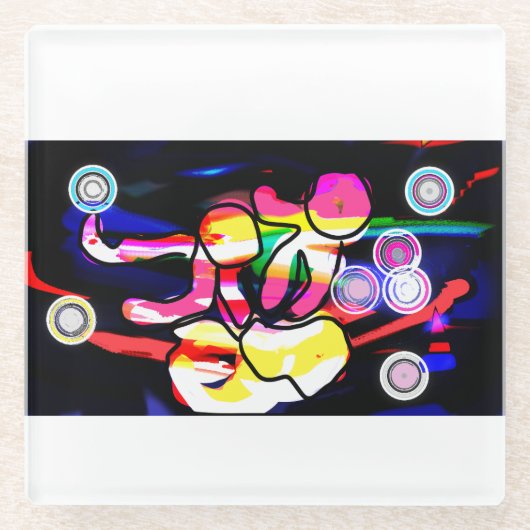 Jellyfish Jazz Glasuntersetzer (Vorderseite)