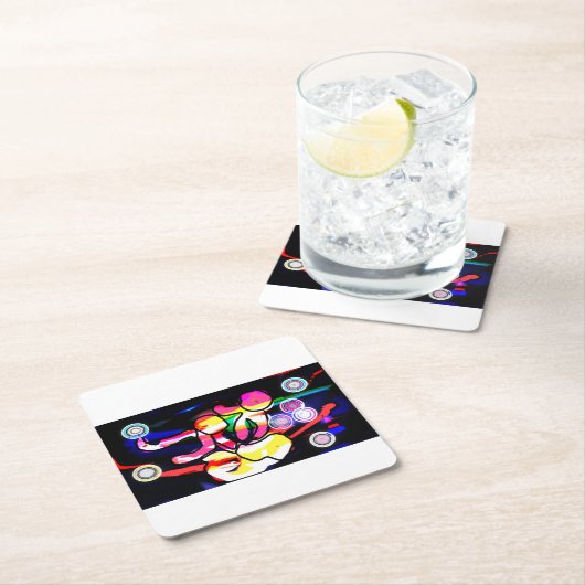 Jellyfish Jazz Rechteckiger Pappuntersetzer (Vor Ort)