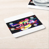 Jellyfish Jazz Rechteckiger Pappuntersetzer (angewinkelt)