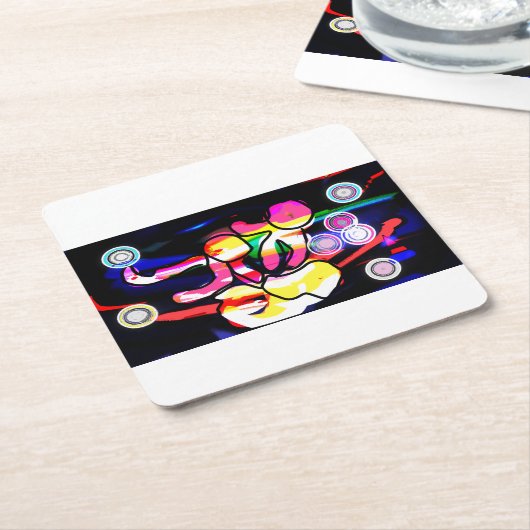 Jellyfish Jazz Rechteckiger Pappuntersetzer (angewinkelt)