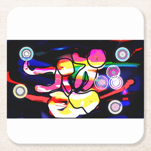 Jellyfish Jazz Rechteckiger Pappuntersetzer (Vorderseite)