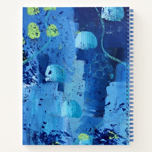 Jellyfish Large SpiralNotebook Notizblock (Rückseite)