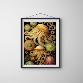 Jellyfish | Modern Haeckel Poster