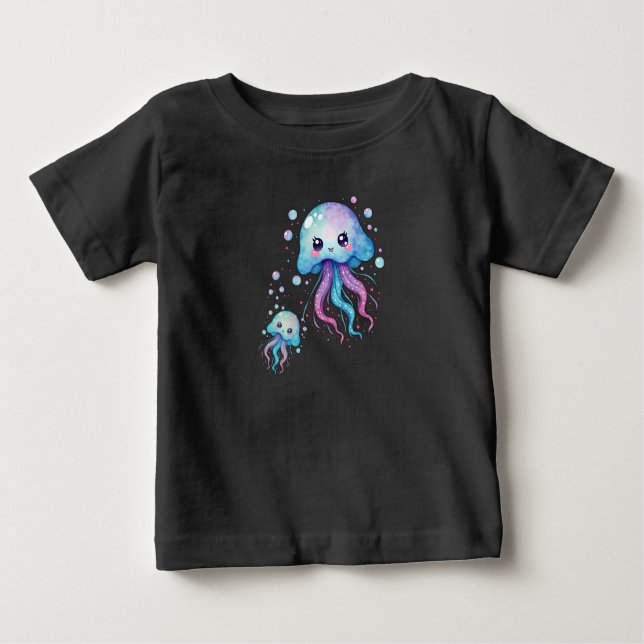 Jellyfish Niedlich Kawaii Baby T-shirt (Vorderseite)