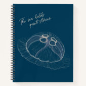 Jellyfish Notebook - "The Sea Holds Quiet Stories" Notizblock (Vorderseite)