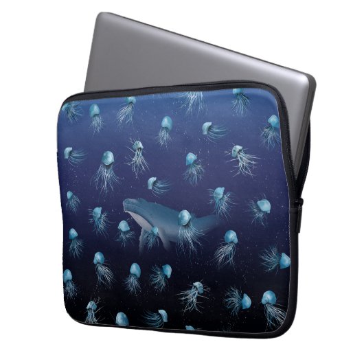 JELLYFISH Pattern Laptopschutzhülle (Vorderseite Links)
