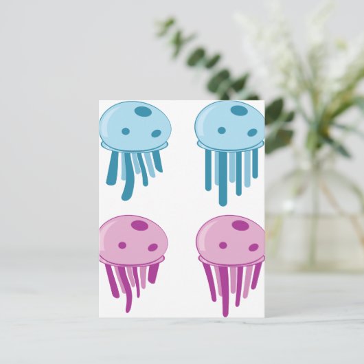 Jellyfish Postkarte (Stehend Vorderseite)