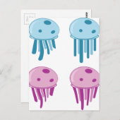 Jellyfish Postkarte (Vorne/Hinten)