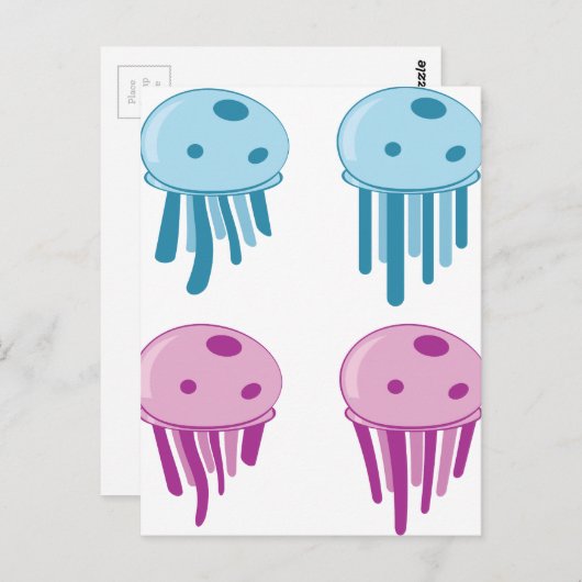 Jellyfish Postkarte (Vorne/Hinten)