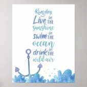 Jellyfish Serenity anpassbar Poster (Vorne)