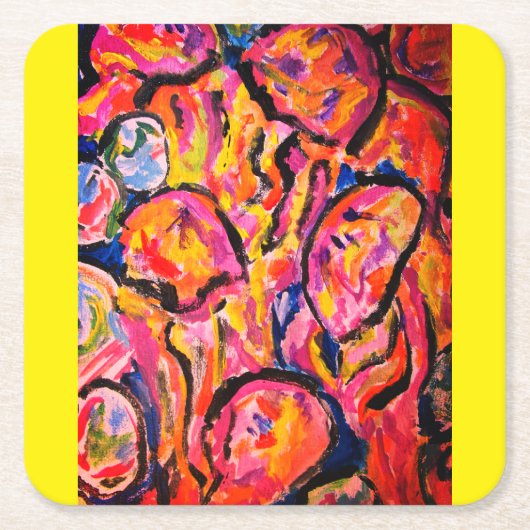 Jellyfish tanzen im Puzzle-Foto des Ozeans Rechteckiger Pappuntersetzer (Vorderseite)