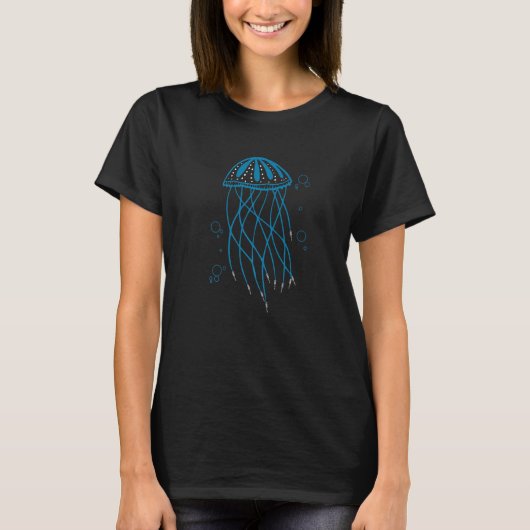 Jellyfish Tentacles Connector Electric Qualle T-Shirt (Vorderseite)