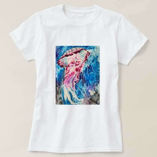 Jellyfish watercolor ocean art T-Shirt (Design vorne)
