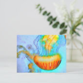 Jellyfish Watercolor Postkarte (Stehend Vorderseite)