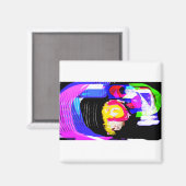 Jellyfish wave fun magnet (Vorderseite/Rückseite)