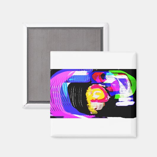 Jellyfish wave fun magnet (Vorderseite/Rückseite)