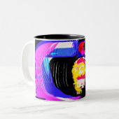 Jellyfish wave fun zweifarbige tasse (Vorderseite Links)