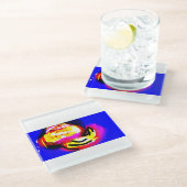 jellyfish wave glasuntersetzer (Schrägansicht)