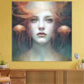 Jellyfish Woman Fantasy Leinwanddruck (Insitu (Wohnzimmer))